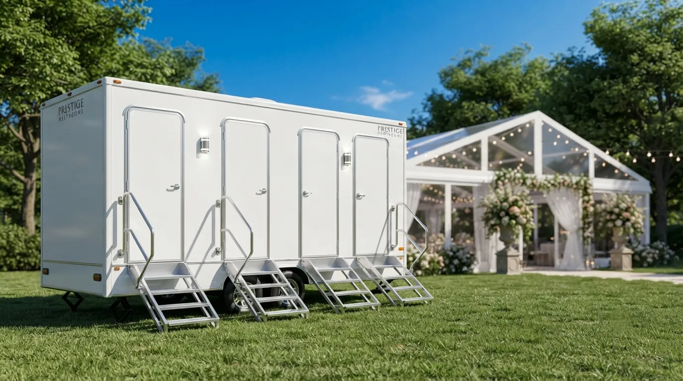 4 Stall Restroom Trailer in Sandy Springs, GA